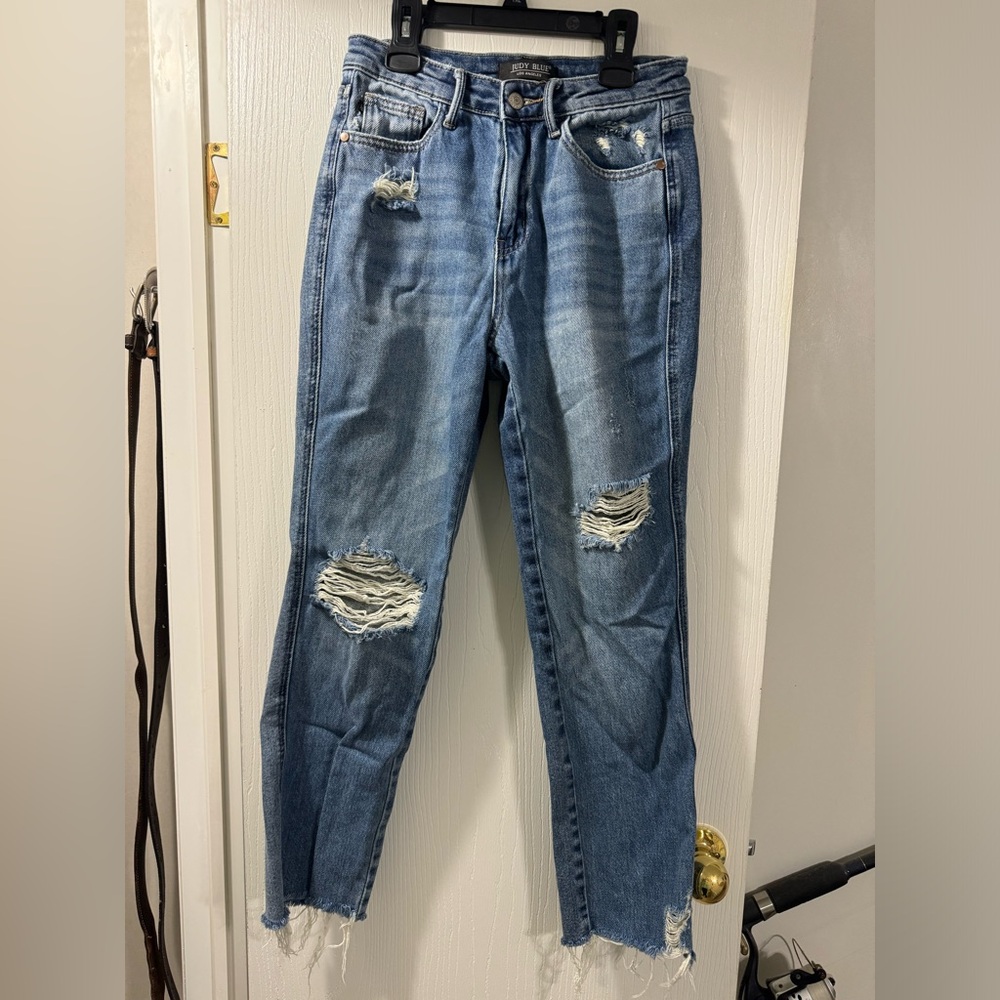 Women's Judy Blue Distressed Straight Jeans